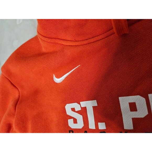 Nike Men's Basketball Hoodie - Cotton Blend, Orange, Size L, St. Pius X Print - Picture 4 of 12